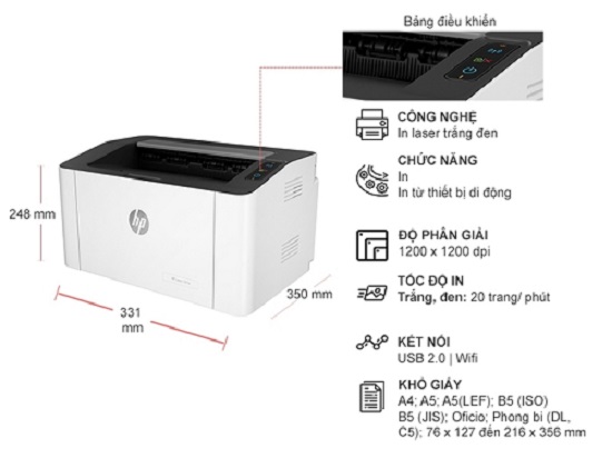 mực máy in hp 107a