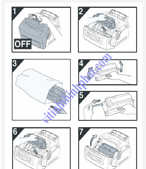 cách thay hộp mực mới