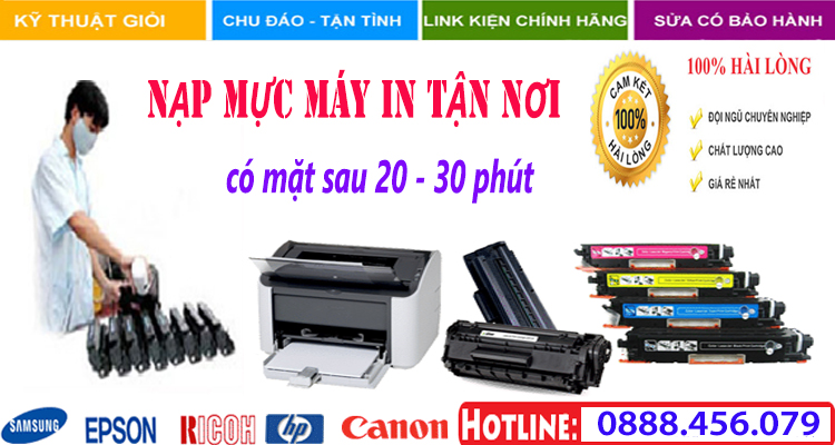 nạp mực máy in hp