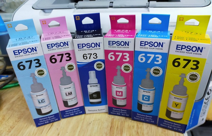 Mực in epson t673 chính hãng dùng cho epson L1800