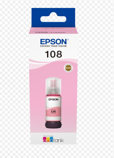 Mực in Epson 108 EcoTank Light Magenta ( C13T09C64A )