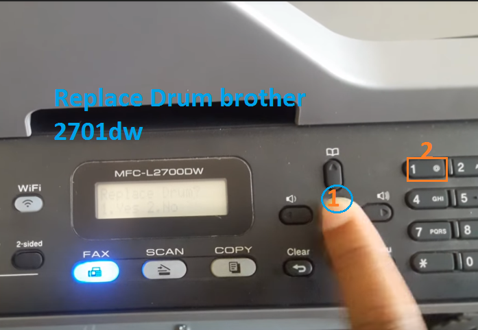 Hướng dẫn reset drum brother 2701