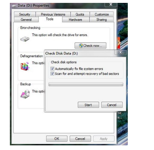 Kiểm tra ổ cứng bằng công cụ cụ có sẵn Windows CHKDSK Tool