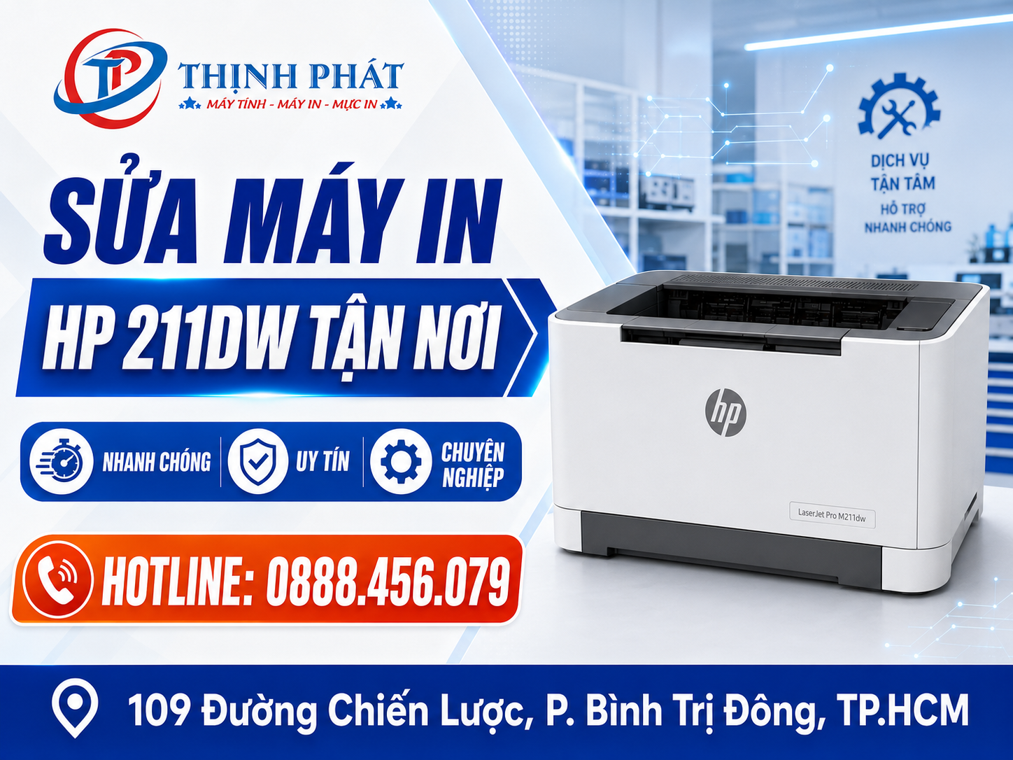 sửa máy in HP 211dw không in được